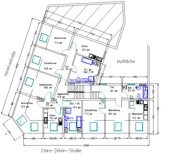 Grundriss Dachgeschoss (-Schräge)